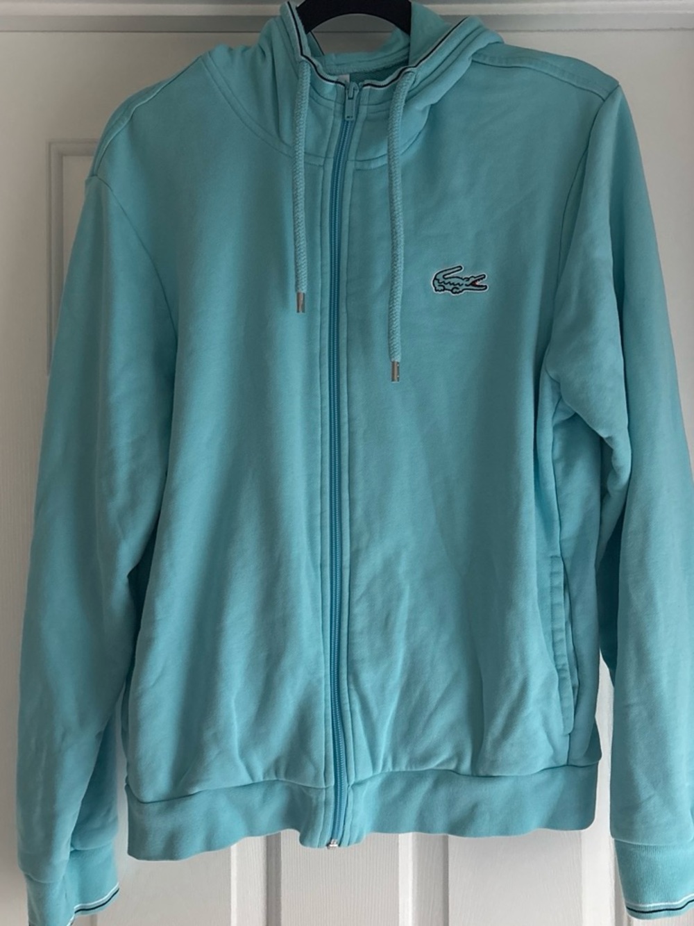 Lacoste Aqua Zip Hoodie with Crocodile Logo